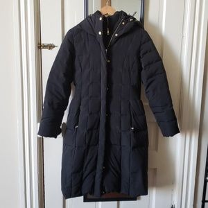 Cole Haan Black Hooded Down Parka size small NWOT
